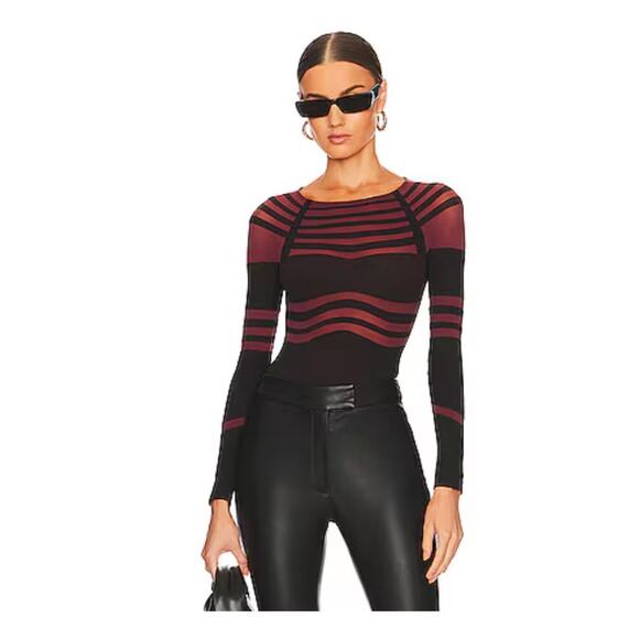 Wolford Tops - BODY LINES STRING BODY SUIT IN PORT ROYALE by Wolford Size Large